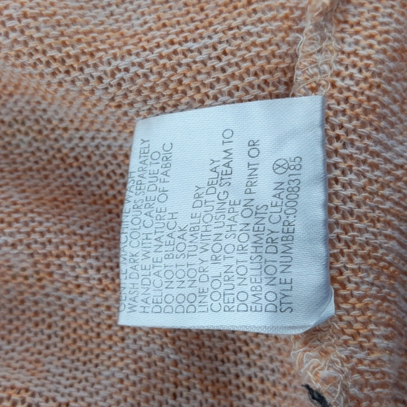 Crossroads Women's Top Size Large Orange Sleeveless Knit Round Hem Diamantes - Picture 14 of 14